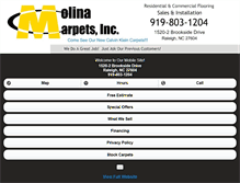 Tablet Screenshot of molinacarpetsinc.com